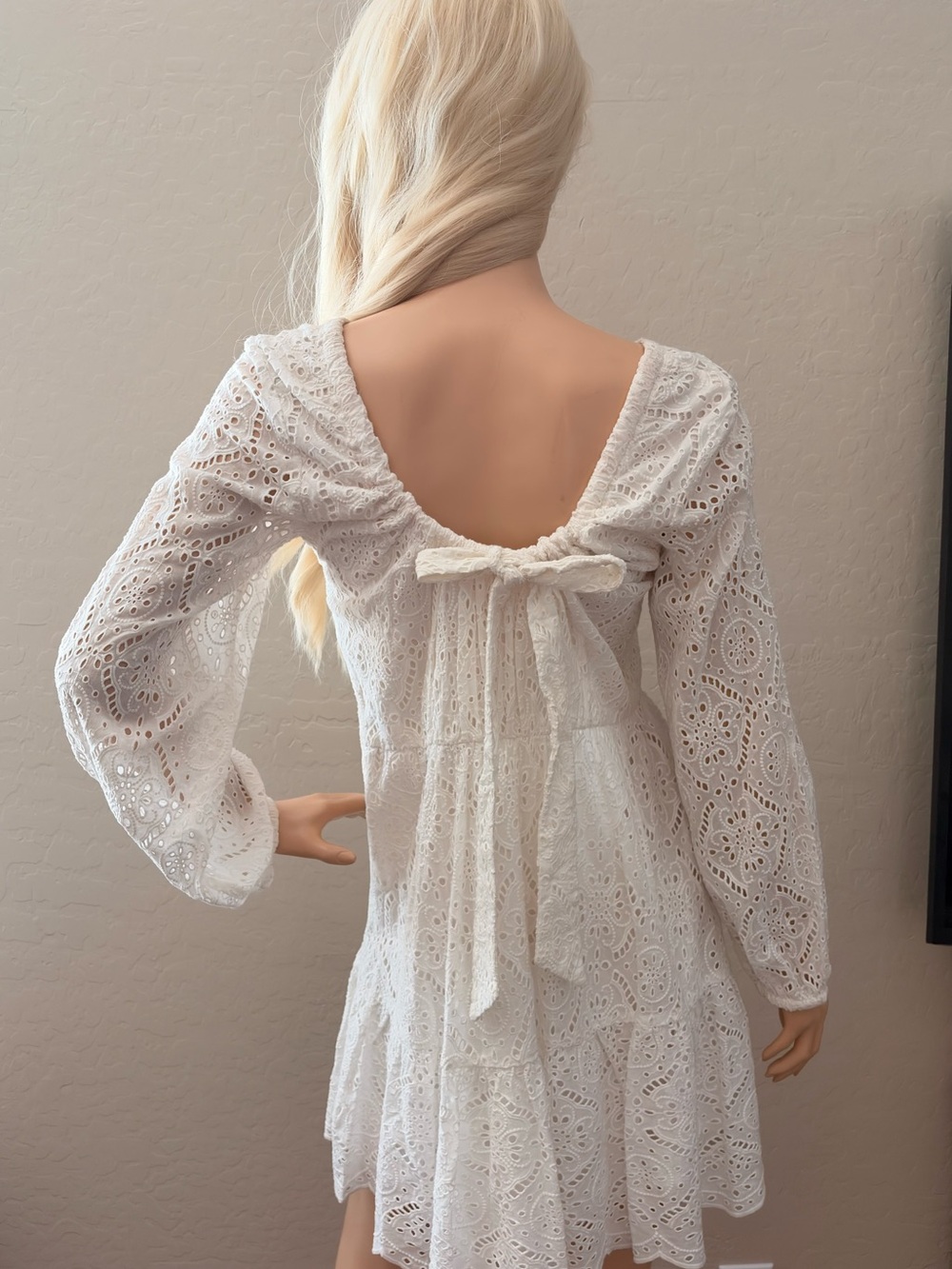 Veronica Beard Calibra Broderie Anglaise Cotton Mini Dress White Sz 2 - Picture 8 of 17